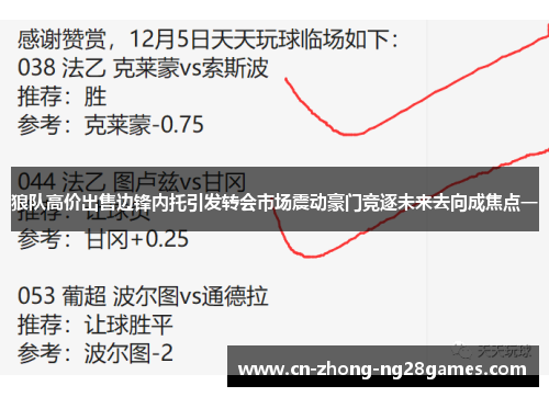 狼队高价出售边锋内托引发转会市场震动豪门竞逐未来去向成焦点一